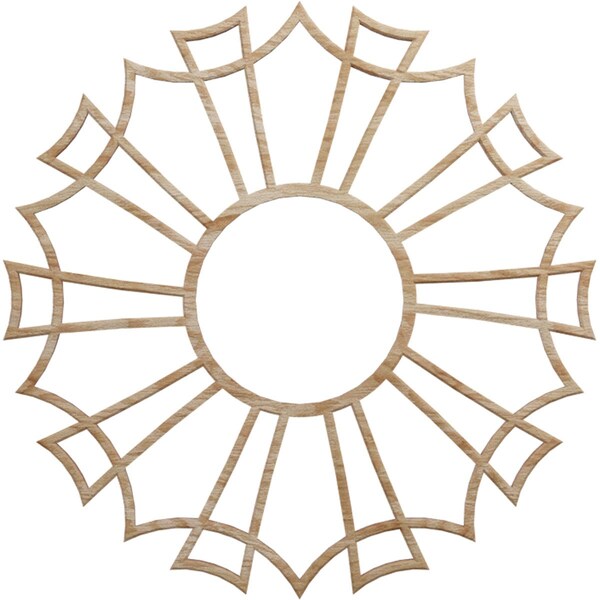 Ekena Millwork Augustus Wood Fretwork Pierced Ceiling Medallion, Red Oak, 20"OD x 7"ID x 1/4"T CMWP20X20X0250AURO - main
